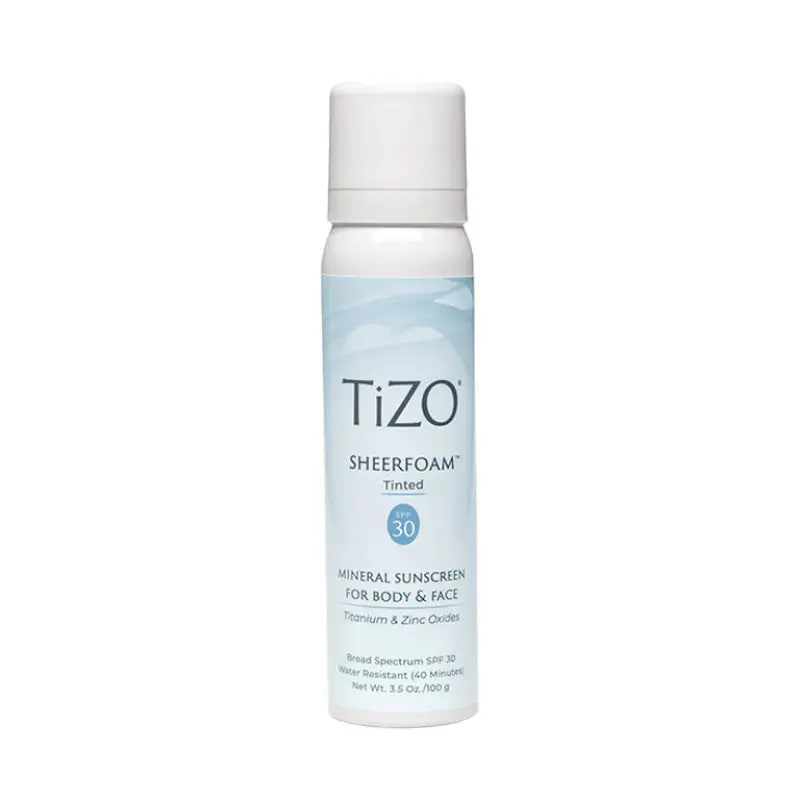 TiZO SheerFoam Body & Face Tinted SPF 30 100ml - Мінеральна сонцезахисна пінка для обличчя та тіла тонуюча TiZO SheerFoam Body & Face Tinted SPF 30 100ml - Мінеральна сонцезахисна пінка для обличчя та тіла тонуюча